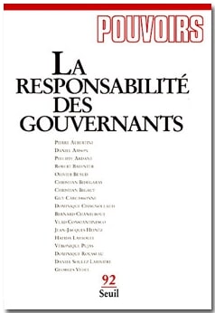 Couverture du numéro La responsabilité des gouvernants