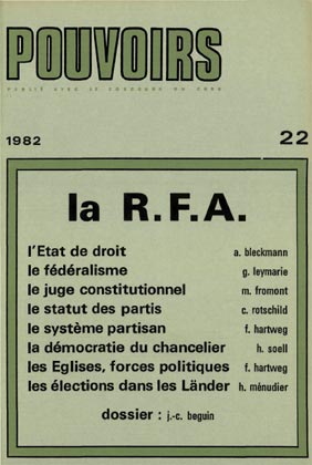 Couverture du numéro LA RFA