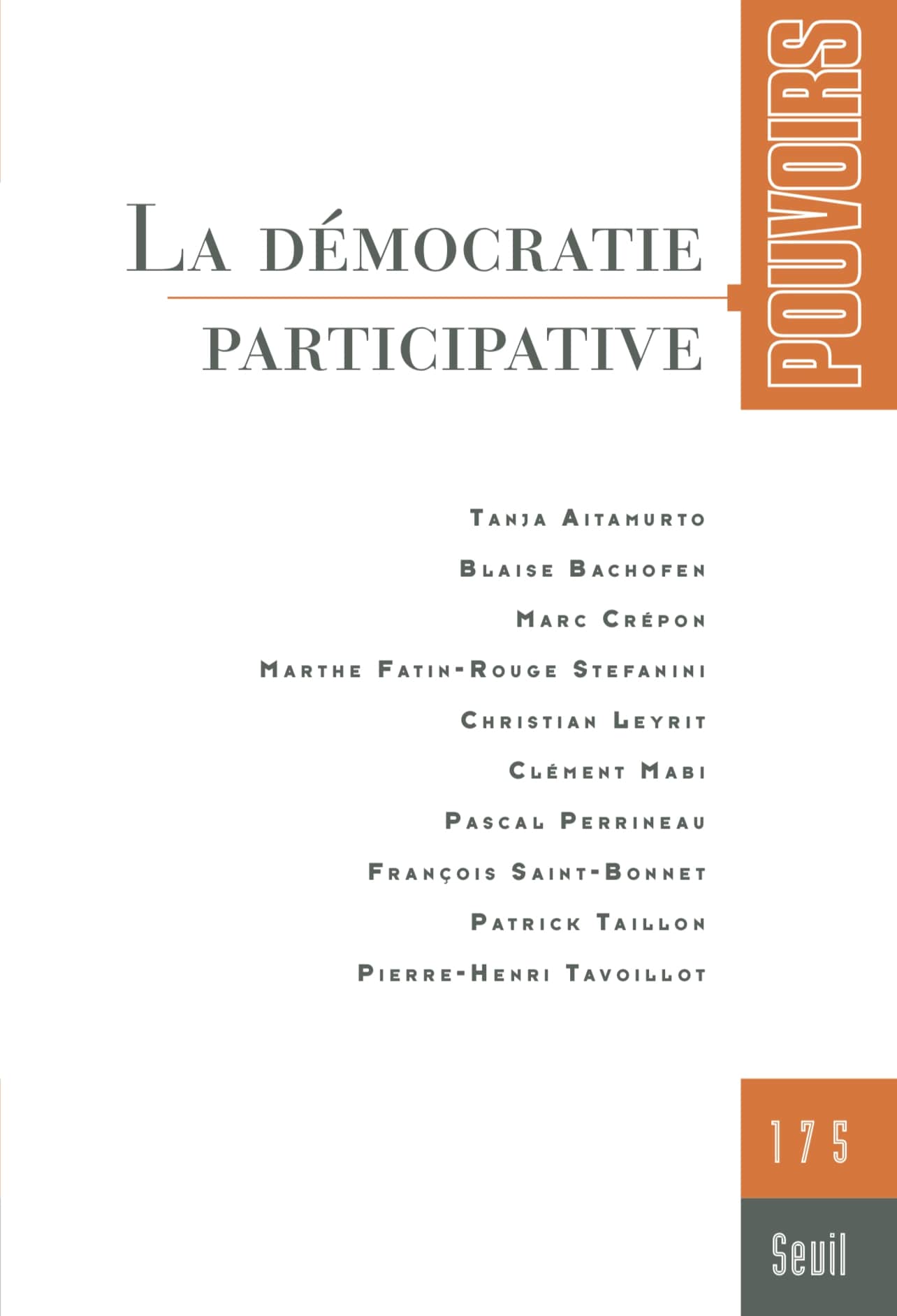 Couverture du numéro La démocratie participative