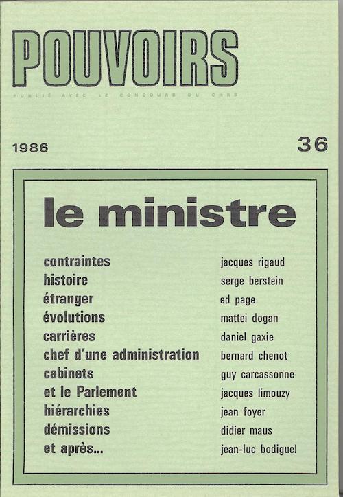 Couverture du numéro Le ministre