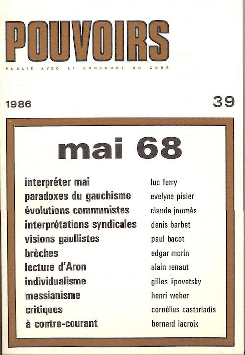 Couverture du numéro Mai 68