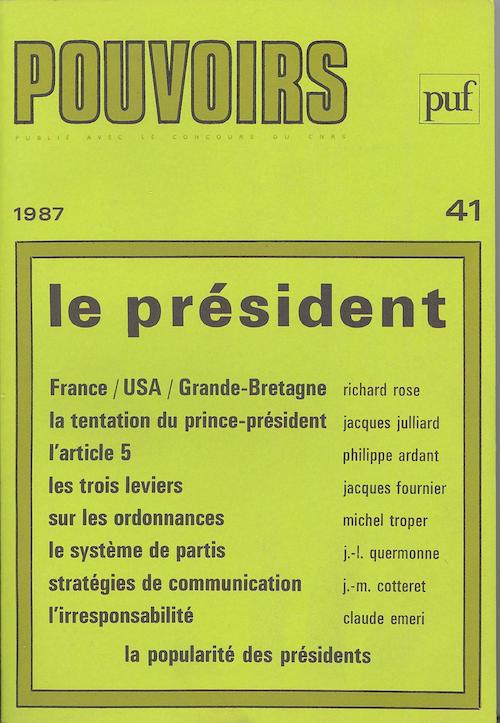 Couverture du numéro Le président