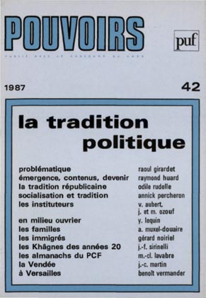 Couverture du numéro La tradition politique