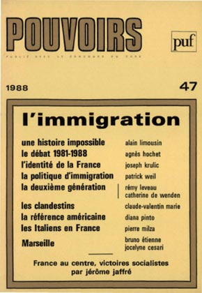 Couverture du numéro L'immigration