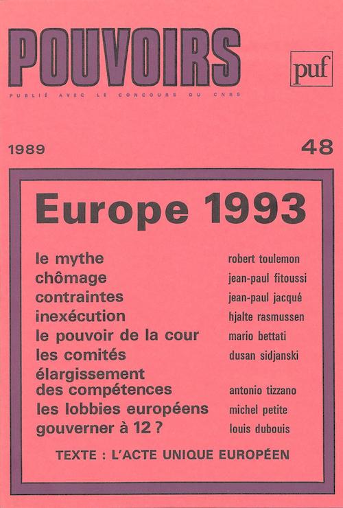 Couverture du numéro Europe 1993