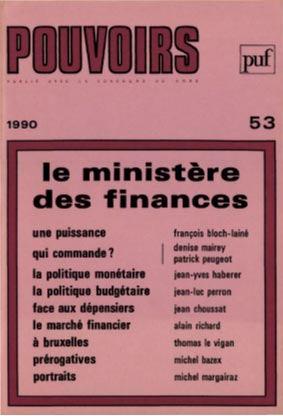 Couverture du numéro Le ministère des Finances