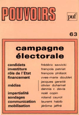 Couverture du numéro Campagne électorale