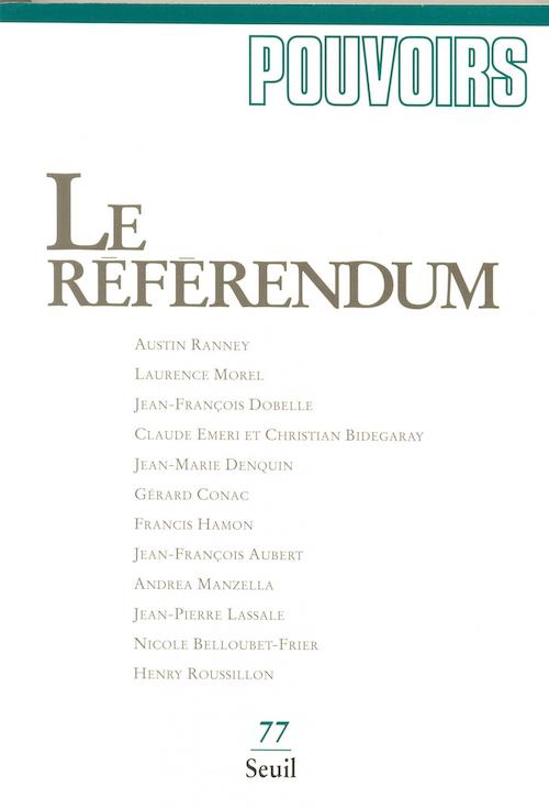 Couverture du numéro Le référendum