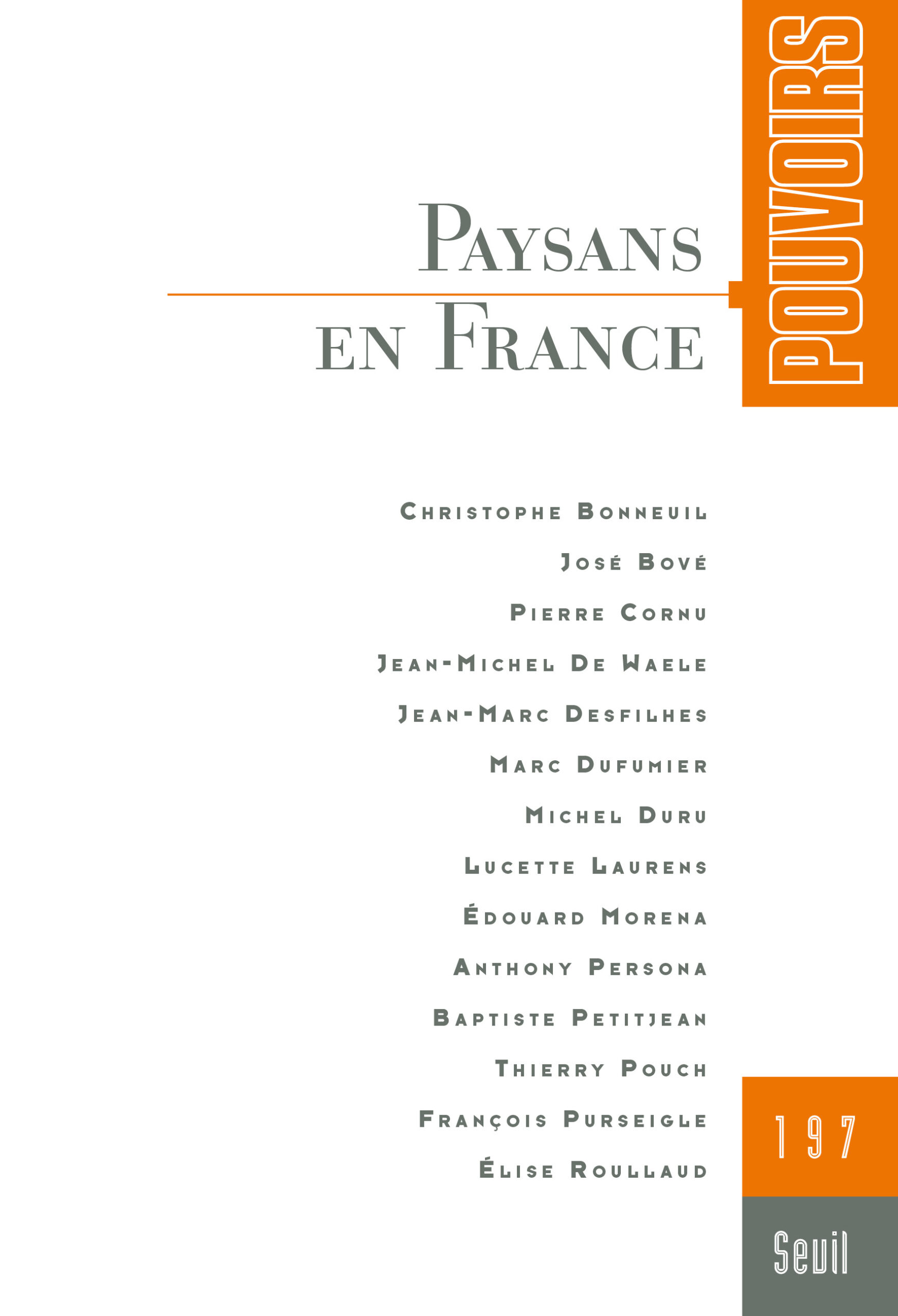 Couverture du numéro Paysans en France
